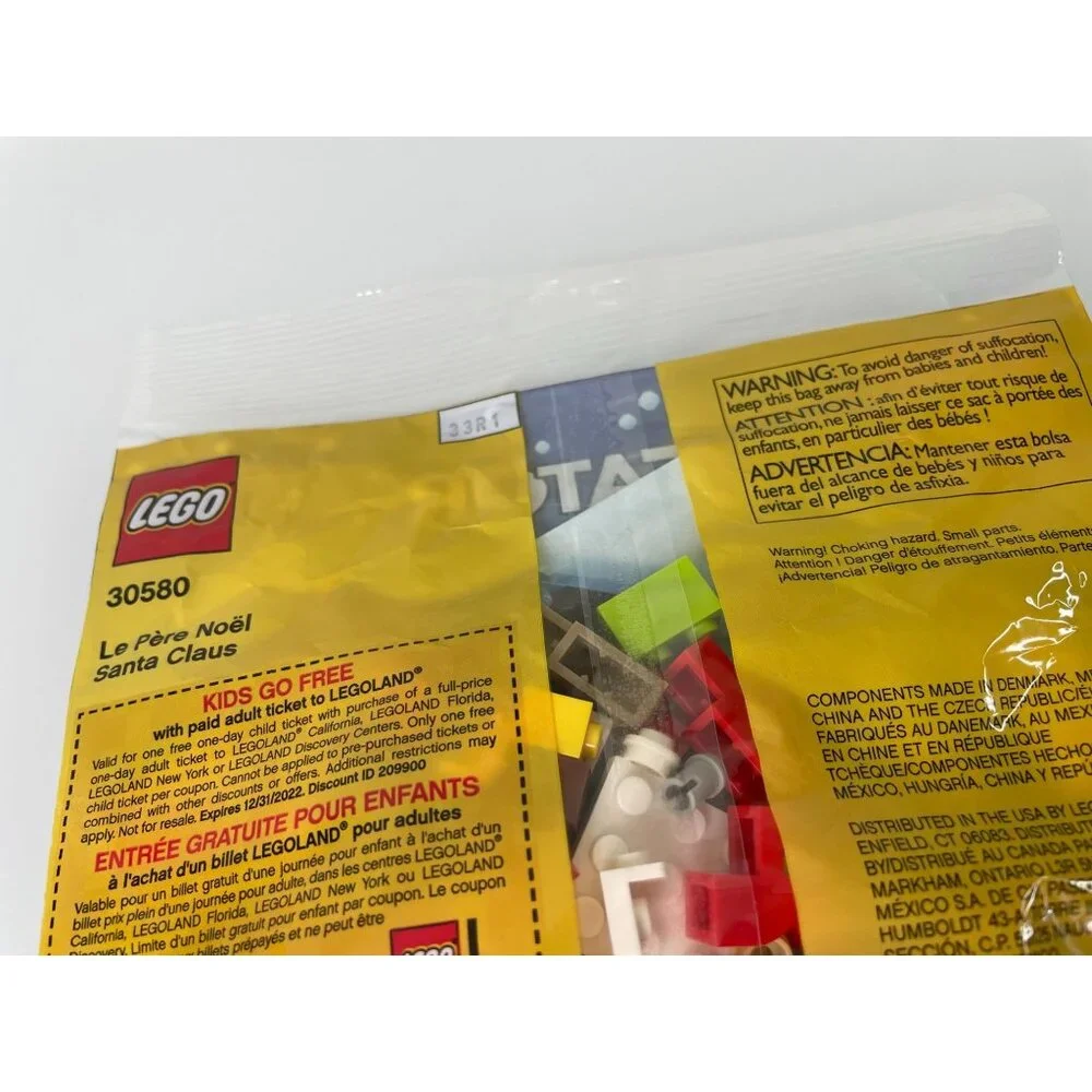 Lego Creator, NEW Sealed in Plastic Santa Clause #30580, 69 pieces, Toy, Christm